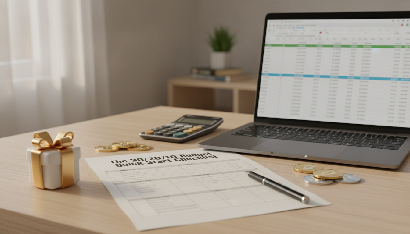 30/20/10 Budget Checklist: Quick Plan to Organize Money