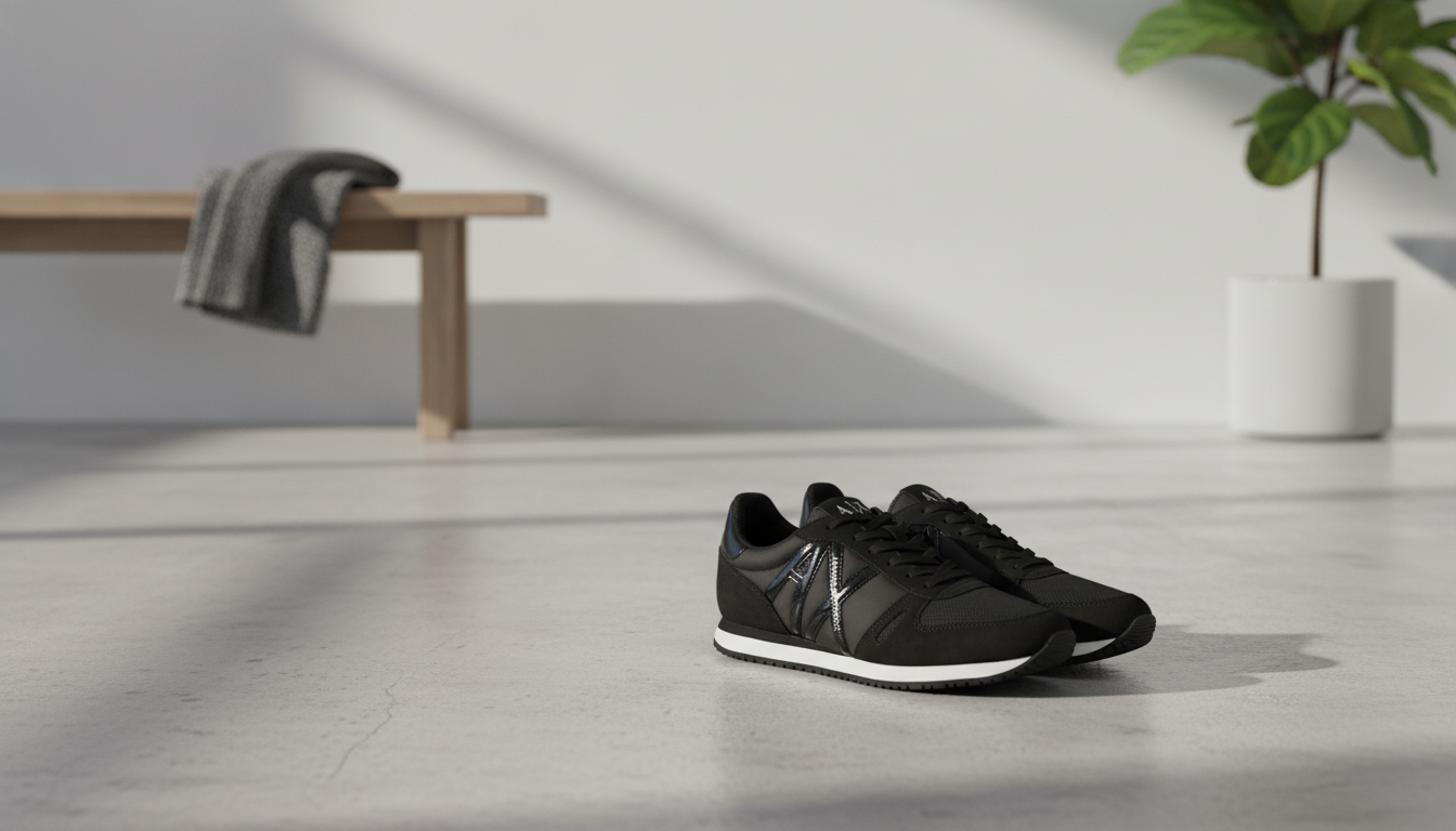 Armani Exchange Women’s Sneakers: Black Pair Style Guide