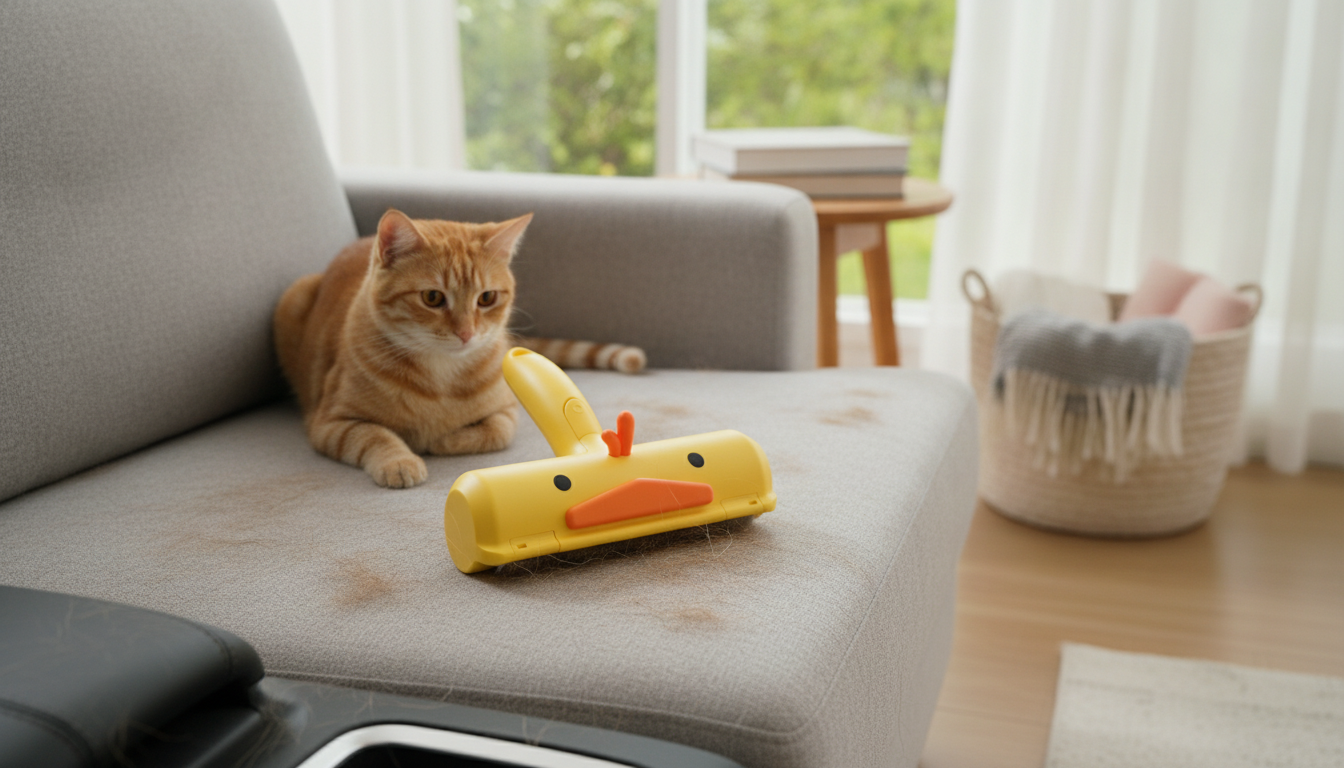 Reusable Pet Hair Roller: Quick Furniture & Car Cleanup